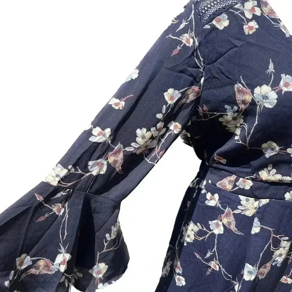 NWT Collective Concepts Navy Floral Dress Size M - Picture 5 of 9